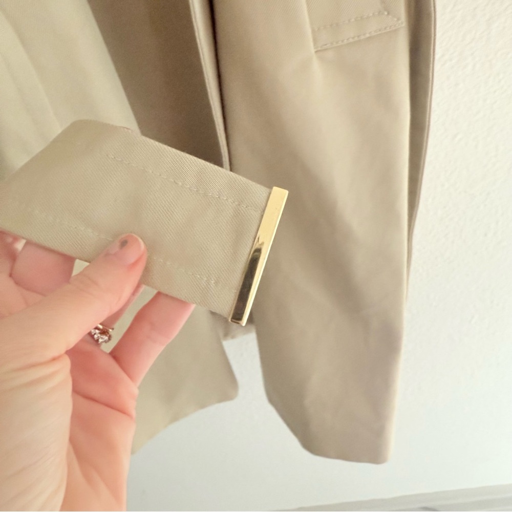 Cuyana Original Classic Belted Khaki Trench Coat Sz S / M Made in Italy - Picture 7 of 14